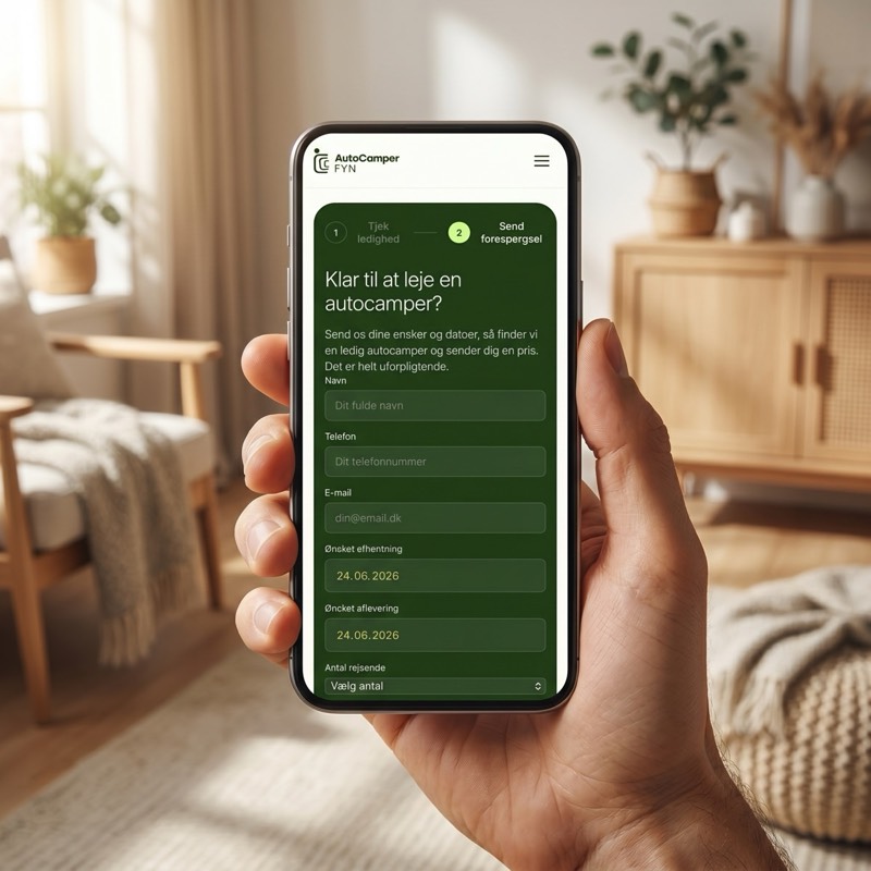 Udfyld forespørgslen på din telefon