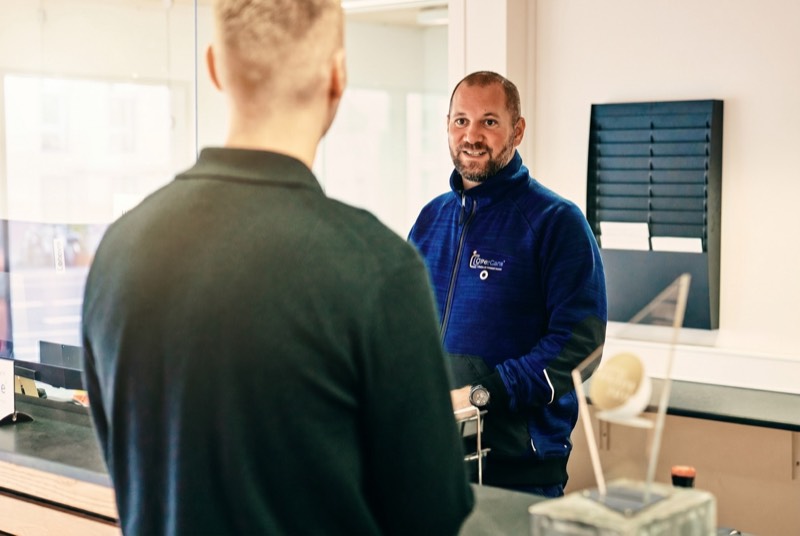 Personlig modtagelse og gennemgang ved afhentning